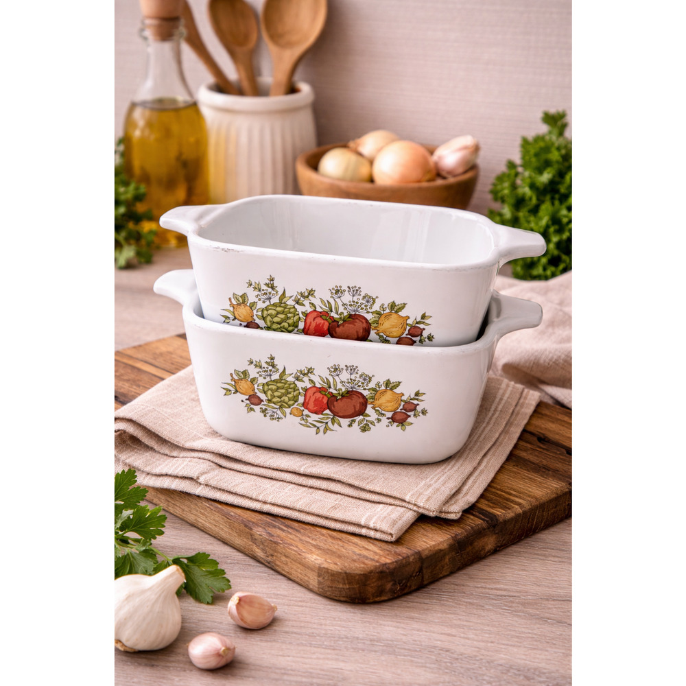 Corning Ware Spice of Life Casserole Dish P-43-B 2 3/4 Cup Lot of 2 no lids